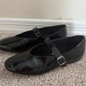 a new day Black Patent Flats with Buckle